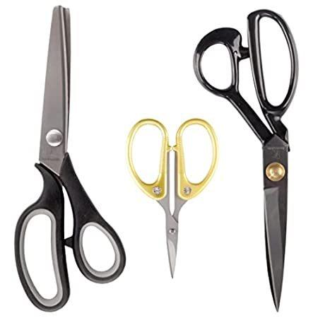 Fabric Paper Pinking Craft Scissors - Size of 3 5 7 10 18mm Stainless Steel  Zig Zag Serrated Scalloped Edges Cut Shears for Embroidery Sewing