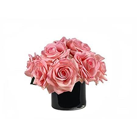 RG Style シルクローズ 装飾花瓶 造花アレンジメント＿並行輸入品