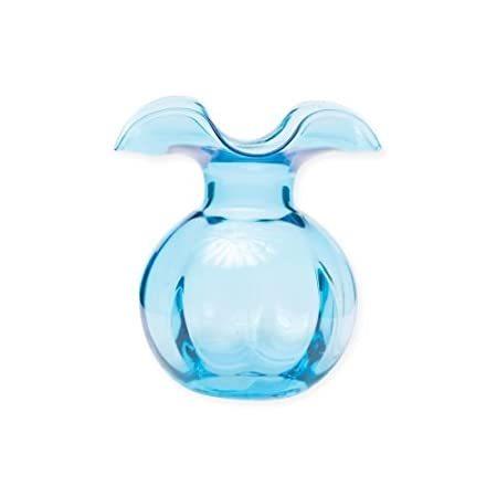 VIETRI ハイビスカス ガラス製つぼみ花瓶 ブルー＿並行輸入品