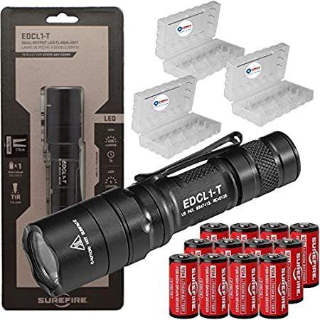 SureFire EDCL1-T 500 Lumen Tactical EDC Flashlight Bundle with 12 Extra Sur＿並行輸入品