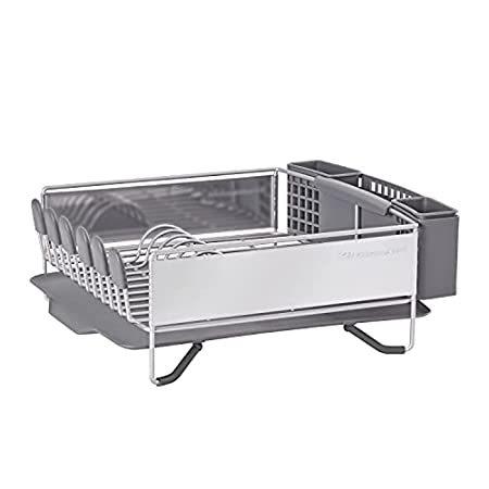 KitchenAid コンパクトステンレススチールディッシュラック サテングレー 15インチ×13.25インチ＿並行輸入品