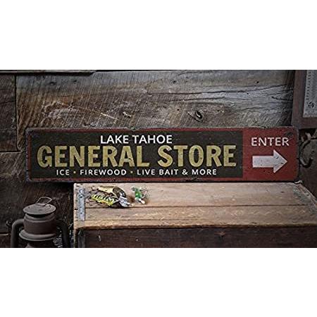 Vintage Lake General Store Sign, General Store Decor, Live Bait Sign, Lake ＿並行輸入品