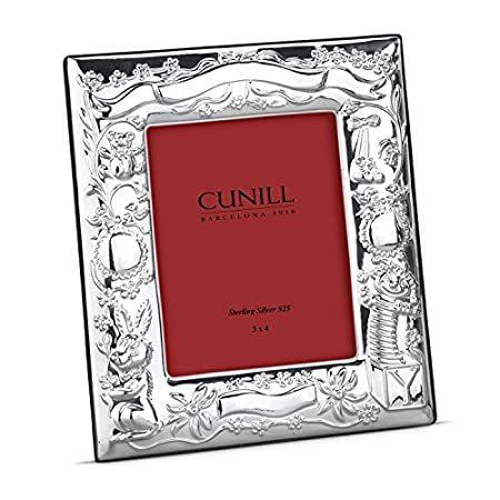 Fine Sterling Silver JACKFRIENDS Birth Record Frame by Cunill(r) - 3x4＿並行輸入品