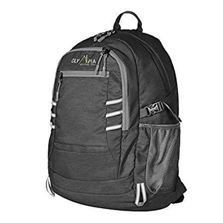 Olympia USA Woodsman 19" Outdoor Backpack (25l), Black+Gray, One Size＿並行輸入品