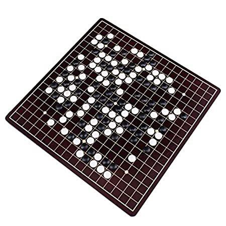 GrowUpSmart ゴーボードゲームセット | 古代中国のI-Go | Igo ブラックとホワイトストーン | Weiqi 戦略ゲーム 子供と大人＿並行輸入品