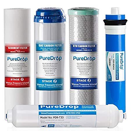 PureDrop PDR-F5-50 交換用浄水器パック ホワイト＿並行輸入品