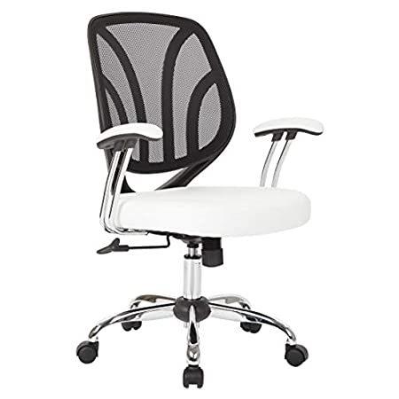 OSP Home Furnishings Screen Back Office Task Chair, White＿並行輸入品