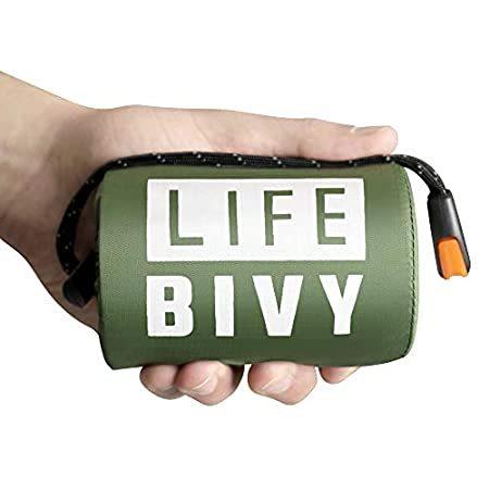 Go Time Gear Life Bivy 緊急スリーピングバッグ 保温 ビビー - 緊急用ビビーサック サバイバルスリーピングバッグ マイラー緊急＿並行輸入品