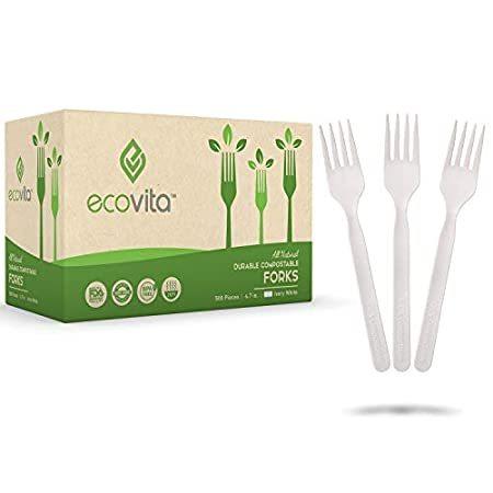 Ecovita 堆肥可能フォーク ホワイト ECOVITAIFRK500＿並行輸入品