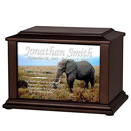 モリコー!店Perfect　Memorials　Custom　African　Cremation＿並行輸入品　Elephant　Infinite　Engraved　Large