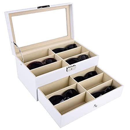 AUTOARK Leather 12 Piece Eyeglasses Storage and Sunglass Glasses Display Dr＿並行輸入品