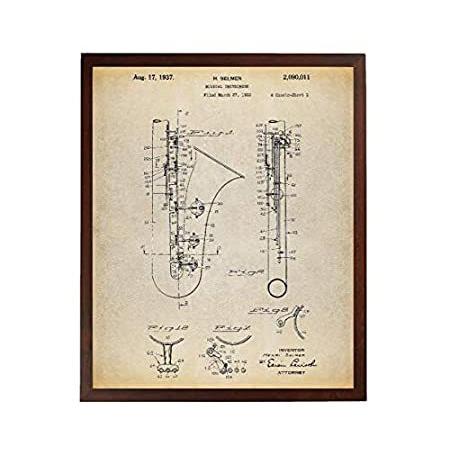 送料無料 Turnip Designs サクソフォン 特許ポスター アートプリント ミュージシャンギフト 音楽アート サクソフォン ウォールアート Tnp30好評販売中 柔らかい Turningheadskennel Com