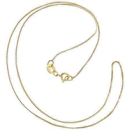 14Kソリッドイエローゴールドネックレス| Jewelry-stores.co.ukボックスリンクチェーン| 14インチの長さ|・60mm厚ギフト用の＿並行輸入品