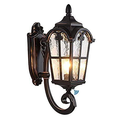 LONEDRUID　Dusk　to　Dawn　Sensor　Outdoor　Wall　Light　Fixtures　Black　Roman　17.71＿並行輸入品