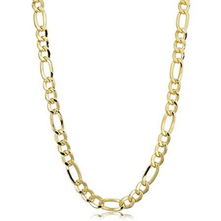 14k Yellow Gold Filled Solid Figaro Link Chain Necklace (6 mm， 20 inch)＿並行輸入品