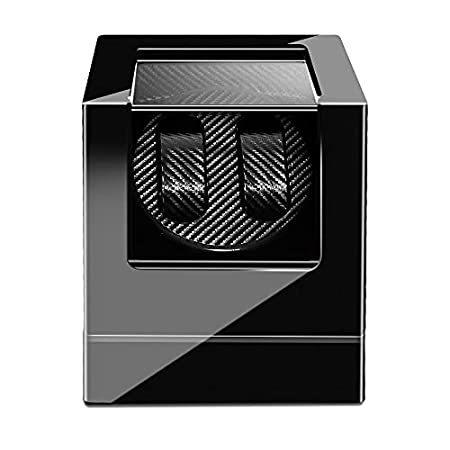 正規販売代理店 Kranich-Automatic Double Watch Winder Box， Luxury Wooden Storage Case for M＿並行輸入品