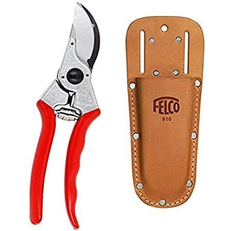 FELCO F2 Professional Pruning Shears with Leather Clip or Belt Holster (Bun＿並行輸入品