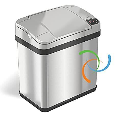 iTouchless 2.5 Gallon Garbage Fragrance, Touchless Automatic Bin, Perfect f＿並行輸入品
