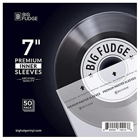 Big Fudge プレミアムマスタービニールレコードスリーブ – 50xレコードインナースリーブ 12インチのビニールレコード収納用 透明3層LPス＿並行輸入品
