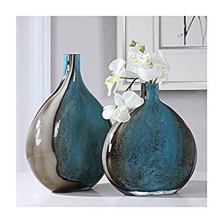 Uttermost Adrie コバルト ブルー ブラック アート ガラス花瓶 2個セット＿並行輸入品のサムネイル