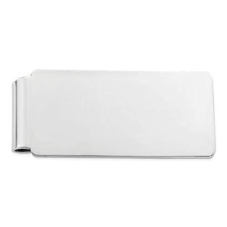 Solid 925 Sterling Silver Men´s Slim Business Credit Card Holder Money Clip＿並行輸入品