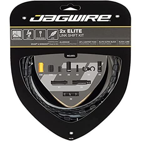 Jagwire ユニ 大人用 2X エリートリンクシフトキット ディレイラーダクトとケーブル ブラック ワンサイズ＿並行輸入品
