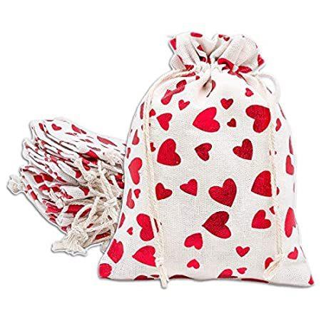 48pk 12x16 Cotton Canvas Muslin Gift Bags with Drawstring for Presents, P＿並行輸入品
