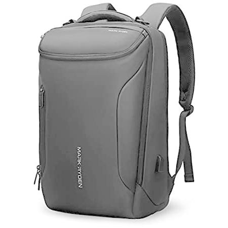 Markryden 防水ビジネスラップトップバックパック 学校/旅行/仕事/フライトバッグ 17.3ノートパソコン対応 グレー＿並行輸入品
