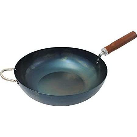 藤田金属 片手 中華鍋 木柄 30cm スイト こだわり職人 010113 ブラック＿並行輸入品