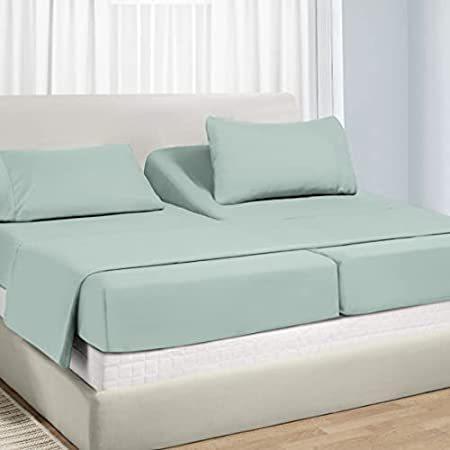 800スレッドカウント サテンシーツ - 100%ピュアコットン ホテルラグジュアリーレンジ ソフトでくっきりとした深いポケット ぴったりフィット (＿並行輸入品