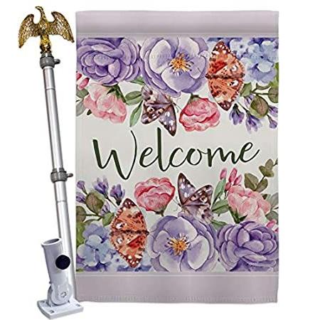 Breeze　Decor　Colorful　Bouquet　House　Flag　Eagle　Set　Spring　Floral　Sunflower　＿並行輸入品