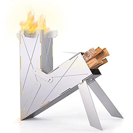 Vire ストーブ - ポータブルアウトドアウッドバーニングキャンプロケットストーブ バックパッキング/ハイキング/料理/緊急準備に | ブッシュクラ＿並行輸入品