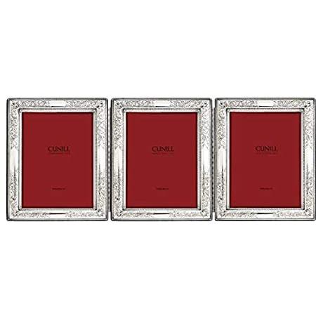 Cunill ビンテージトリプルスターリングシルバー 2x3 ヒンジ付き 彫刻可能な写真フレーム＿並行輸入品 Cunill Tiffany プレーンヒンジトリプル .925 5x7 スターリング