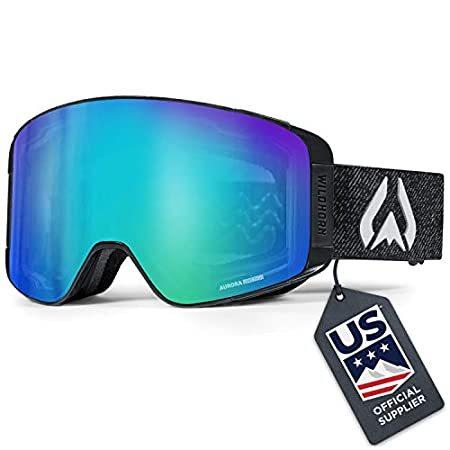 WildHorn Outfitters Pipeline Ski Goggles - Wide View Anti-Fog Cylindrical S＿並行輸入品