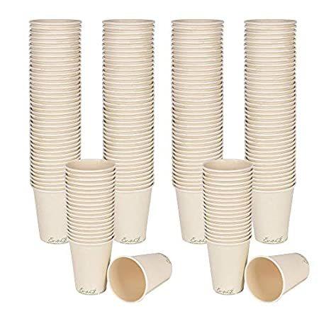 100% Compostable Disposable Coffee Cups [12oz 320 Pack] Paper Cups Made fro＿並行輸入品