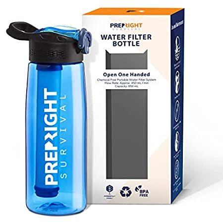 Prep-Right サバイバルウォーターフィルターボトル - ブルー＿並行輸入品