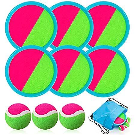 Toss and Catch Ball Set, Catch Game Toys for Kids, Beach Toys Paddle Ball G＿並行輸入品