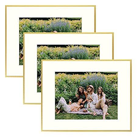 Frametory, 16x20 Aluminum Picture Frame - 16x20 Black Frame with Ivory  Color Mat for 11x14 Photo - 20 by 16 Metal Photo Frame & Real Glass -  Sawtooth
