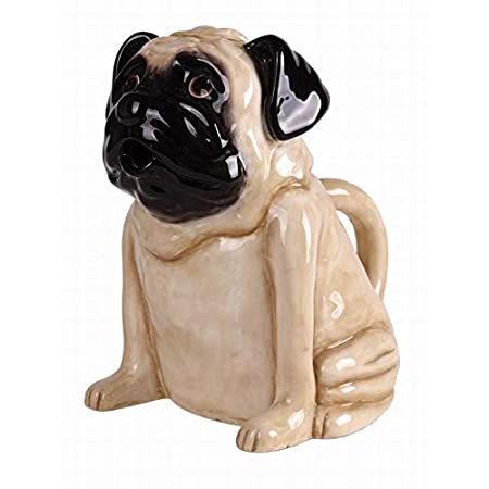 Blue Sky Ceramics パグ ティーポットクリーム マルチ＿並行輸入品