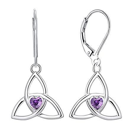 JO WISDOM レディース イヤリング 925スターリングシルバー トリケトラ ケルト トリニティ ノット ドロップ & ダングル イヤリング ハ＿並行輸入品