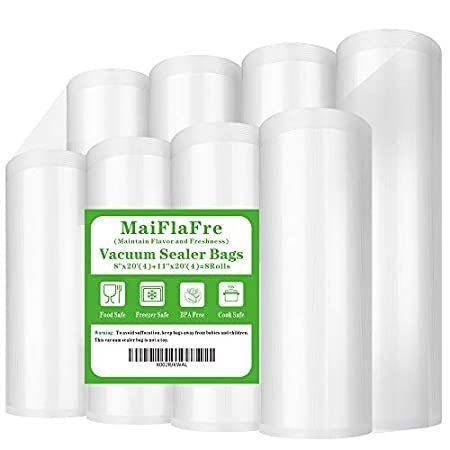 確認のため購入 MaiFlaFre 8 Pack 8x20´(4Rolls) and 11x20´ (4Rolls) Vacuum Sealer Bags Rol＿並行輸入品