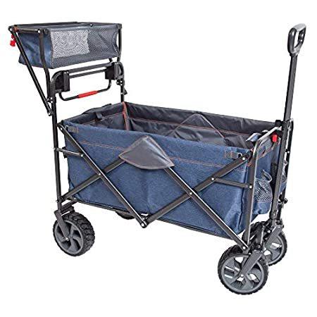 MacSports Utility Wagon Outdoor Heavy Duty Folding Cart Push Pull Collapsib＿並行輸入品