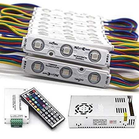 EAGWELL Super Bright 200pcs 3 LED Module RGB 5050 SMD led Waterproof Decora＿並行輸入品