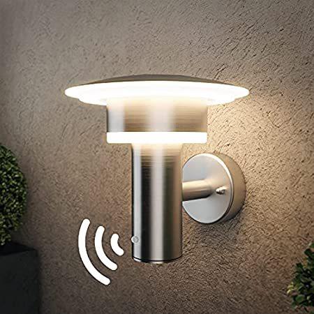 Dusk to Dawn Sensor LED Outdoor Wall Light Fixtures Exterior Light Stainles＿並行輸入品