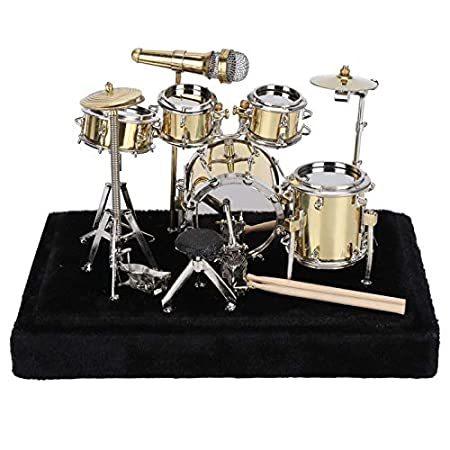 Kids Jazz Drum Set,Miniature Musical Instrument Replica Drum Set Mini Ornam＿並行輸入品