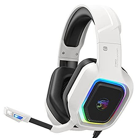 ZIUMIER Z30 White Gaming Headset for PS4, PS5, Xbox One, PC, Wired Over-Ear＿並行輸入品