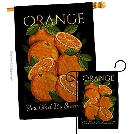 【希少！！】 Orange Sweet Decor Breeze Burlap Pineappl＿並行輸入品 Fruits Food Set Flag House Garden 万国旗