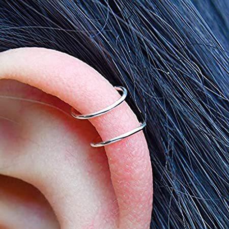 6mm Cartilage Small Sterling Silver Hoop Earrings for Women＿並行輸入品