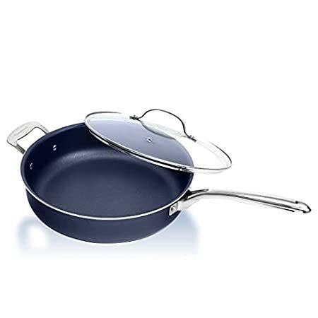 Granitestone Sauté Pan with Lid – 5.5 Quart Multipurpose Nonstick Jumbo Coo＿並行輸入品