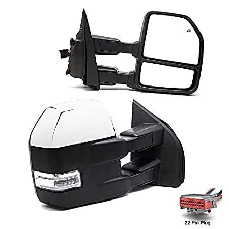 BOOLEE Towing Mirrors fit for 2015 2016 2017 2018 2019 2020 Ford F150 Picku＿並行輸入品